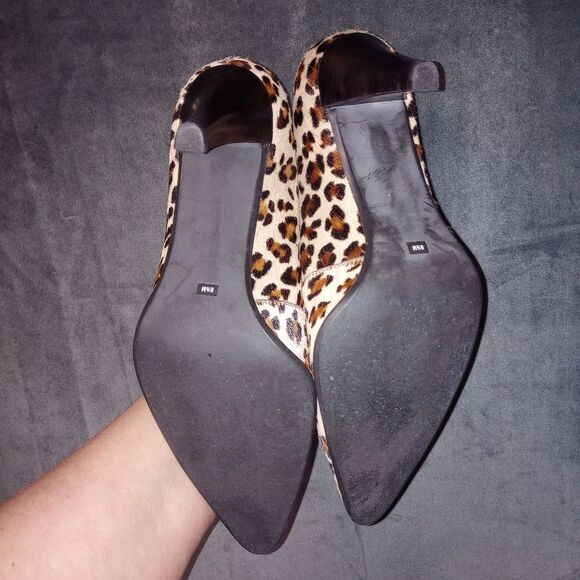FRANCO SARTO Napoli Fur Cheetah Print 4 Inch Heels Size 9 EUC - Picture 6 of 7